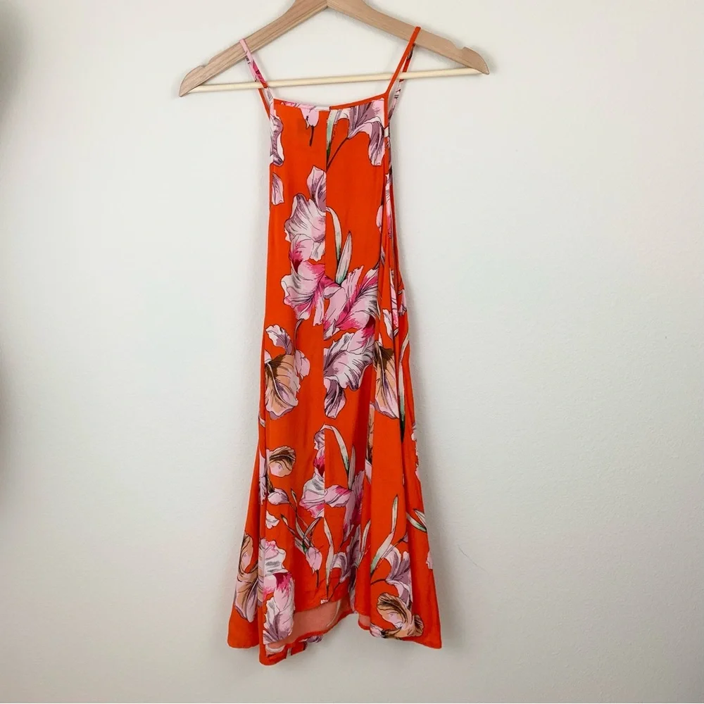 ✨5 FOR $25✨ Minkpink Orange Floral Swing dress - Picture 3 of 6